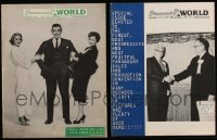 7s0532 LOT OF 2 PARAMOUNT WORLD EXHIBITOR MAGAZINES 1959-1960 filled with great images & articles!