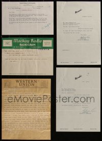 7s0686 LOT OF 5 LETTERS AND TELEGRAMS TO H. BRUCE HUMBERSTONE 1920s-1960s great personal info!
