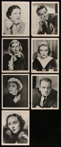7s0690 LOT OF 7 EMO MOVIE CLUB 8X10 PORTRAITS 1935 Kay Francis, Henry Fonda, Joan Bennett & more!