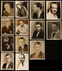 7s0641 LOT OF 13 8X10 STILLS OF MALE PORTRAITS 1920s great portraits of a variety of silent actors!