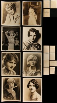 7s0630 LOT OF 19 8X10 STILLS OF FEMALE PORTRAITS 1920s great portraits of silent actresses!