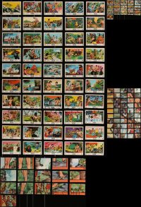 7s0666 LOT OF 66 TARZAN TRADING CARDS WITH PUZZLE ON THE BACK 1966 cool art on the front!
