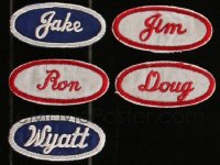 7s0687 LOT OF 5 SERVICE STATION PATCHES 1960s great for people named Jake, Jim, Ron, Doug & Wyatt!