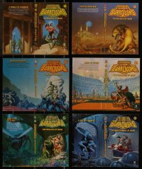7s0688 LOT OF 6 MARTIAN TALES OF EDGAR RICE BURROUGHS PAPERBACK BOOK COVER PROOFS 1979-1985 cool!