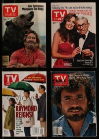 7s0556 LOT OF 4 TV GUIDE MAGAZINES 1977-1999 filled with great images & articles!