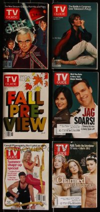 7s0546 LOT OF 6 TV GUIDE MAGAZINES 1978-2003 filled with great images & articles!