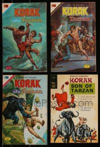 7s0293 LOT OF 4 KORAK COMIC BOOKS 1971-1974 Edgar Rice Burroughs stories, cool cover art!