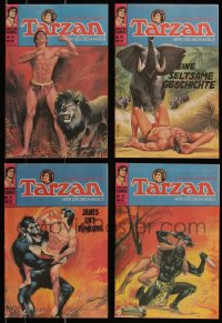 7s0294 LOT OF 4 GERMAN TARZAN COMIC BOOKS 1975 Edgar Rice Burroughs stories, cool cover art!