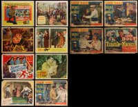 7s0508 LOT OF 12 LOBBY CARDS 1930s-1960s great images from a variety of different movies!