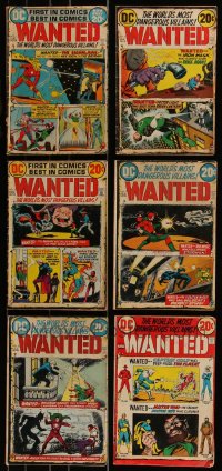 7s0287 LOT OF 6 WANTED COMIC BOOKS 1972-1973 DC Comics, Signalman, Iron Mask, #1, #3-6, #8!