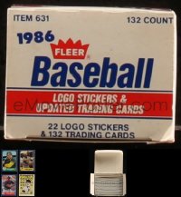 7s0661 LOT OF 132 1986 FLEER BASEBALL TRADING CARDS 1986 also includes 22 logo stickers!