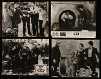 7s0261 LOT OF 4 LAUREL & HARDY RE-RELEASE GERMAN LOBBY CARDS R1950s-1960s great movie scenes!
