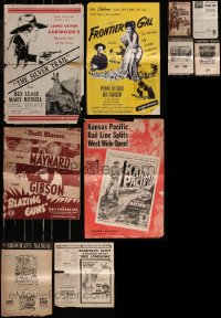 7s0315 LOT OF 10 UNCUT MOSTLY COWBOY WESTERN PRESSBOOKS 1930s-1950s advertising for several movies!