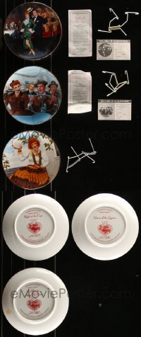 7s0201 LOT OF 3 I LOVE LUCY COLLECTOR PLATES 1989-1991 Lucille Ball & Desi, Hamilton Collection!