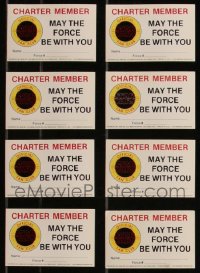 7s0691 LOT OF 8 STAR WARS FAN CLUB MEMBERSHIP CARDS 1977 May the Force Be With You!