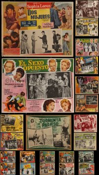 7s0026 LOT OF 23 MEXICAN LOBBY CARDS 1950s-1970s cool scenes from a variety of different movies!