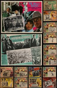 7s0031 LOT OF 18 MEXICAN LOBBY CARDS 1940s-1980s great scenes from a variety of different movies!