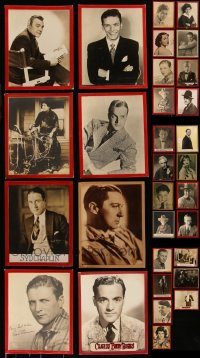 7s0601 LOT OF 47 8X10 STILLS AND FAN PHOTOS MOUNTED ON BOARDS 1920s-1940s movie star portraits!