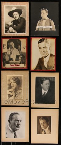 7s0674 LOT OF 16 PHOTOS MOUNTED ON BOARDS 1920s a variety of movie star portraits!