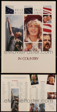 7s0181 LOT OF 50 IN COUNTRY SCREENING PROGRAMS 1989 Bruce Willis, Emily Lloyd, Norman Jewison