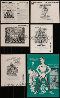 7s0321 LOT OF 6 UNCUT PRESSBOOKS 1970s advertising for a variety of different movies!