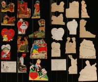 7s0677 LOT OF 13 1930S VALENTINES 1930s great die-cut cards given almost 100 years ago!