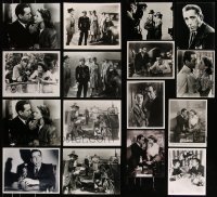 7s0715 LOT OF 16 HUMPHREY BOGART 8X10 REPRO PHOTOS 1980s great scenes from some of his best movies!