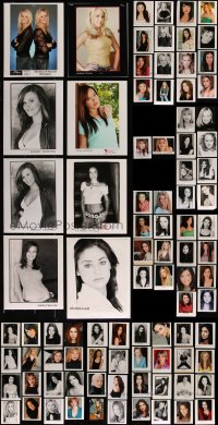 7s0585 LOT OF 114 ACTRESS PUBLICITY 8X10 PHOTOS WITH RESUMES ATTACHED 1990s-2000s great portraits!