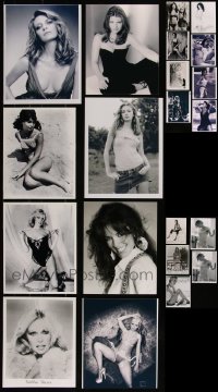 7s0699 LOT OF 21 BLACK & WHITE REPRO PHOTOS OF ACTRESSES AND MODELS 1980s-2000s sexy portraits!