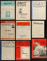 7s0529 LOT OF 9 EXHIBITOR MAGAZINES 1930s-1940s great images & articles for theater owners!