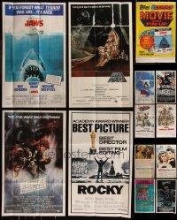 7s0692 LOT OF 12 FOLDED 12X20 TOPPS POSTERS WITH BAG 1981 Star Wars, Jaws & more, complete set!