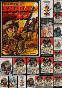 7s0106 LOT OF 27 FORMERLY FOLDED MISCELLANEOUS NON-U.S. POSTERS 1960s-1980s cool movie images!