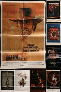 7s0387 LOT OF 10 FOLDED CLINT EASTWOOD ONE-SHEETS 1970s-1990s great images from his movies!
