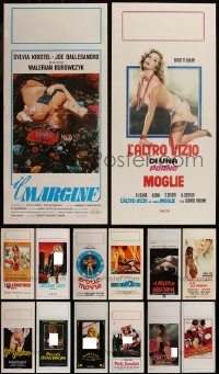 7s0131 LOT OF 14 MOSTLY FORMERLY FOLDED SEXPLOITATION ITALIAN LOCANDINAS 1970s-1990s sexy images!
