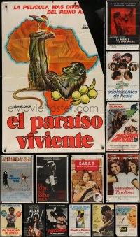 7s0164 LOT OF 20 FOLDED ARGENTINEAN POSTERS 1960s-1980s great images from a variety of movies!
