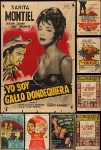 7s0171 LOT OF 11 FOLDED ARGENTINEAN POSTERS 1940s-1960s great images from a variety of movies!