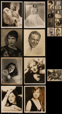 7s0617 LOT OF 25 8X10 STILLS AND FAN PHOTOS MOUNTED ON BOARDS 1920s-1930s movie star portraits!