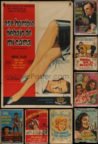 7s0172 LOT OF 9 FOLDED ARGENTINEAN POSTERS 1940s-1960s great images from a variety of movies!