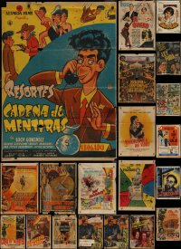 7s0235 LOT OF 21 FOLDED MEXICAN POSTERS 1950s-1970s great images from a variety of movies!