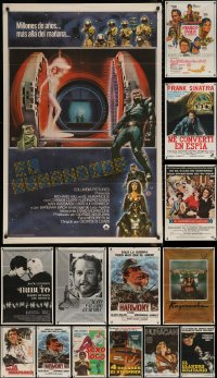 7s0166 LOT OF 18 FOLDED ARGENTINEAN POSTERS 1960s-1980s great images from a variety of movies!