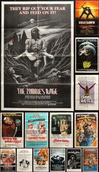 7s0376 LOT OF 15 FOLDED ONE-SHEETS 1970s-1980s great images from a variety of different movies!
