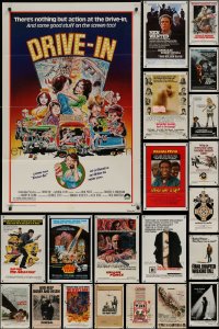7s0353 LOT OF 33 FOLDED ONE-SHEETS 1970s great images from a variety of different movies!