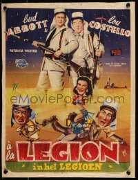 7t0045 ABBOTT & COSTELLO IN THE FOREIGN LEGION Belgian 1950 Bud & Lou w/harem girl Patricia Medina!