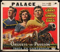 7t0078 PRIDE & THE PASSION Belgian 1960 great art of Cary Grant, Frank Sinatra & Sophia Loren!