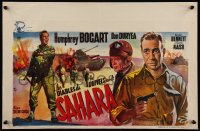 7t0081 SAHARA Belgian R1960s Wik art of World War II soldier Humphrey Bogart with gun!