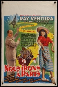 7t0091 WE WILL ALL GO TO PARIS Belgian 1950 Jean Boyer's Nous irons a Paris, Ray Ventura!