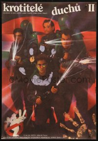 7t0033 GHOSTBUSTERS 2 Czech 10x15 1990 different Ziegler art of Murray, Aykroyd, Ramis, Hudson!