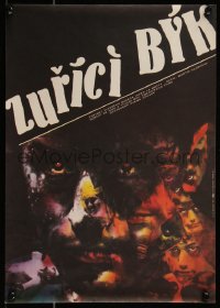 7t0040 RAGING BULL Czech 12x17 1987 Martin Scorsese, different art of Robert De Niro by Ziegler!