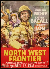 7t0017 NORTH WEST FRONTIER English 17x23 1960 Bacall & More, Dell'Orco, different!