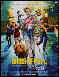 7t0301 BIRDS OF PREY advance French 16x21 2020 Margot Robbie as Harley Quinn with Bruce the Hyena!